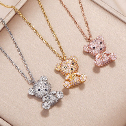 Teddy Bear Pendant Necklace - The Mage's Emporium Kore Kawaii Kore Kawaii Shopify Collective Used English Japanese Style Comic Book