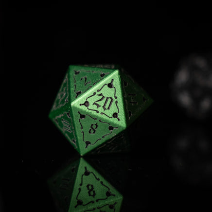 The Mad Scientist Aluminum Metal Dice Set - The Mage's Emporium Misty Mountain Gaming Misty Mountain Gaming Shopify Collective Used English Aluminum Japanese Style Comic Book