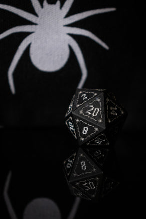 The Spider Aluminum Metal Dice Set - The Mage's Emporium Misty Mountain Gaming Misty Mountain Gaming Shopify Collective Used English Aluminum Japanese Style Comic Book