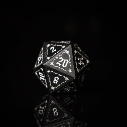 The Spider Aluminum Metal Dice Set - The Mage's Emporium Misty Mountain Gaming Misty Mountain Gaming Shopify Collective Used English Aluminum Japanese Style Comic Book