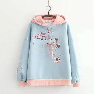 Thick Cherry Blossom Hoodie - The Mage's Emporium Kore Kawaii Kore Kawaii Shopify Collective Used English Japanese Style Comic Book