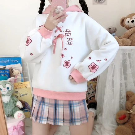 Thick Cherry Blossom Hoodie - The Mage's Emporium Kore Kawaii Kore Kawaii Shopify Collective Used English Japanese Style Comic Book