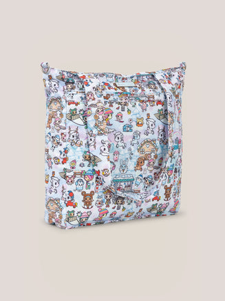 tokidoki Snow Day Be Light Diaper Bag Tote — Ice Blue - The Mage's Emporium JuJuBe JuJuBe Shopify Collective Used English Be Light Japanese Style Comic Book
