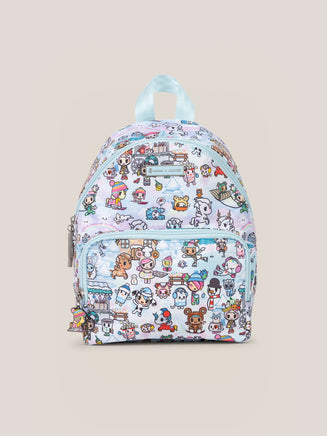 tokidoki Snow Day Everyday Mini Small Diaper Bag Backpack — Ice Blue - The Mage's Emporium JuJuBe JuJuBe Shopify Collective Used English Everyday Mini Japanese Style Comic Book