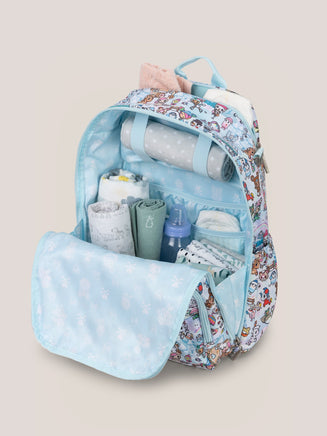 tokidoki Snow Day Zealous Backpack Diaper Bag — Ice Blue - The Mage's Emporium JuJuBe JuJuBe Shopify Collective Used English Zealous Japanese Style Comic Book