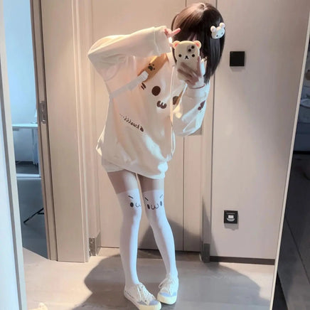 UwU Cat Face Hoodie - The Mage's Emporium Kore Kawaii Kore Kawaii Shopify Collective Used English Japanese Style Comic Book