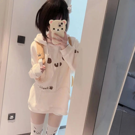 UwU Cat Face Hoodie - The Mage's Emporium Kore Kawaii Kore Kawaii Shopify Collective Used English Japanese Style Comic Book