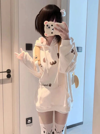 UwU Cat Face Hoodie - The Mage's Emporium Kore Kawaii Kore Kawaii Shopify Collective Used English Japanese Style Comic Book
