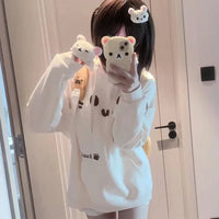 UwU Cat Face Hoodie - The Mage's Emporium Kore Kawaii Kore Kawaii Shopify Collective Used English Japanese Style Comic Book