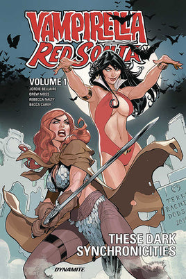 Vampirella Red Sonja TPB Volume 01 These Dark Synchronicities - The Mage's Emporium The Multiverse Shopify Collective The Multiverse Used English Graphic Novels Japanese Style Comic Book