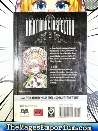 Yumekui Kenbun Nightmare Inspector Vol 3 - The Mage's Emporium Viz Media outofstock UPDATEMETA Used English Manga Japanese Style Comic Book