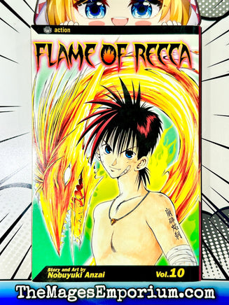 Flame of Recca Vol 10 - The Mage's Emporium Viz Media 2310 description publicationyear Used English Manga Japanese Style Comic Book
