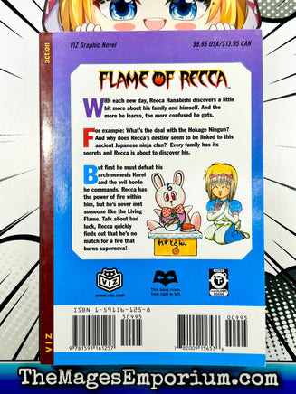 Flame of Recca Vol 4 - The Mage's Emporium Viz Media 2401 action bis7 Used English Manga Japanese Style Comic Book