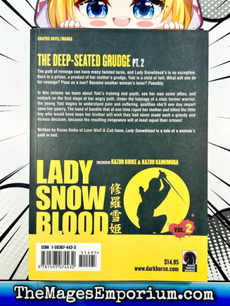 Lady Snow Blood Vol 2 The Deep-Seated Grudge Pt. 2 - The Mage's Emporium Dark Horse Manga 2312 alltags description Used English Manga Japanese Style Comic Book