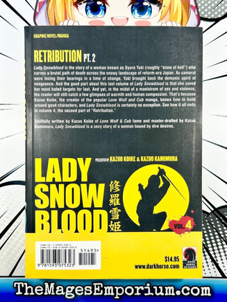 Lady Snow Blood Vol 4 Retribution Pt. 2 - The Mage's Emporium Dark Horse Manga 2312 alltags description Used English Manga Japanese Style Comic Book