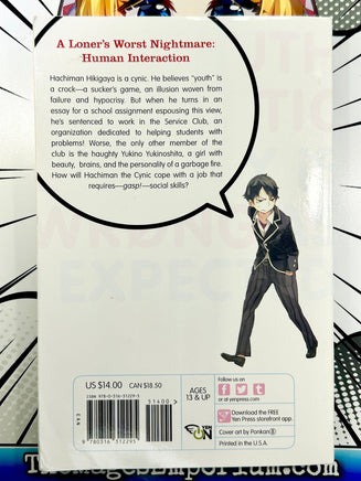 My Youth Romantic Comedy is Wrong, As I Expected Vol 1 - The Mage's Emporium Yen Press Missing Author Used English Manga Japanese Style Comic Book