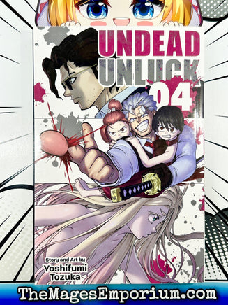 Undead Unluck Vol 4 - The Mage's Emporium Viz Media 2312 alltags description Used English Manga Japanese Style Comic Book